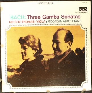 Concert-Disc CS-242 - Three Gamba Sonatas
