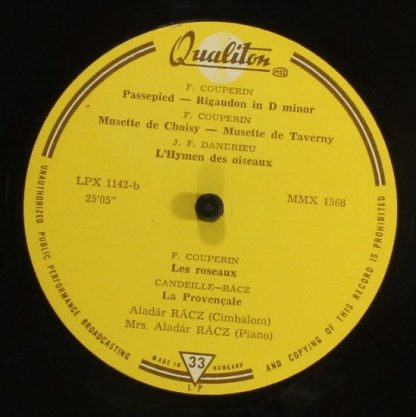 Qualiton LPX 1142 - Cymbalo Recital - Image 4