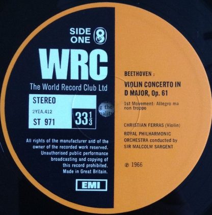 EMI ST 971 - Violin Concert In D, Op, 61 - Image 3