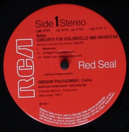 RCA Red Seal LSB 4101 - Walton Cello Concerto - Image 3