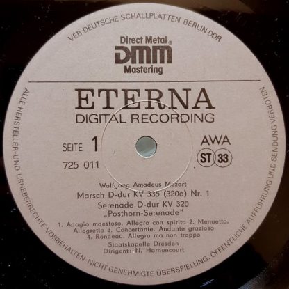 Eterna 7 25 011 - Harnoncourt Dirigiert Mozart: Posthorn Serenad - Image 3
