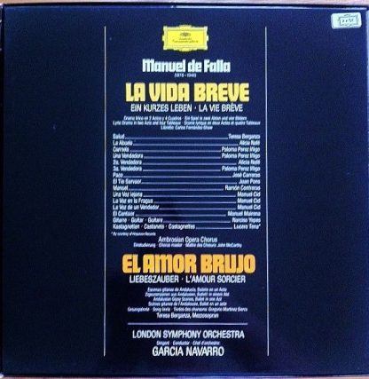 Deutsche Grammophon 2707 108 - La Vie Brève / L'Amour Sorcier - Image 2