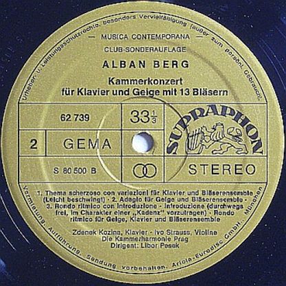 Supraphon 62739 - Violinkonzert "Dem Andenken Eines Engels" - Ka - Image 4