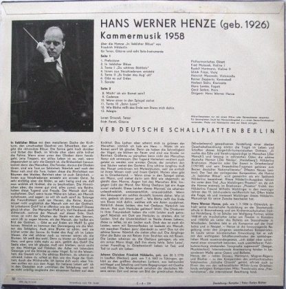 Eterna 8 25 707 - Kammermusik 1958 Über Die Hymne "In Lieblicher - Image 2