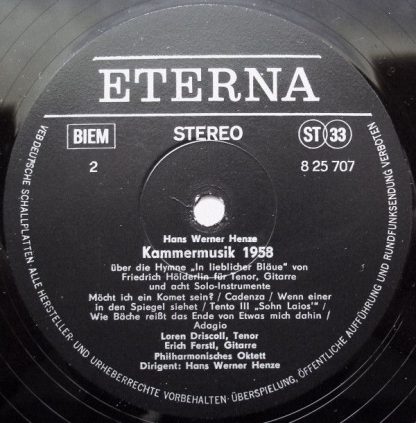Eterna 8 25 707 - Kammermusik 1958 Über Die Hymne "In Lieblicher - Image 4