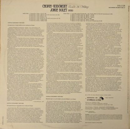 Éditions De L'Oiseau-Lyre DSLO26 - Chopin ~ Godowsky Etudes & Wa - Image 3