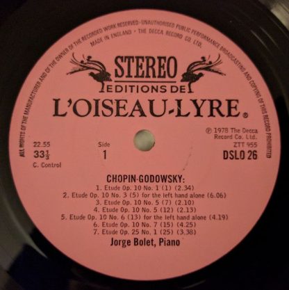 Éditions De L'Oiseau-Lyre DSLO26 - Chopin ~ Godowsky Etudes & Wa - Image 5