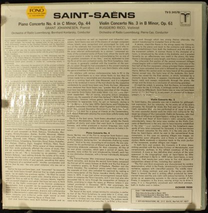 Turnabout TV-S 34578 - Saint-Saëns Piano Concerto No. 4,  Violin - Image 2
