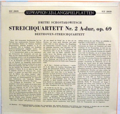 Supraphon SUF 20039 - Streichquartett Nr.2/ Beethoven-Streichqua - Image 2