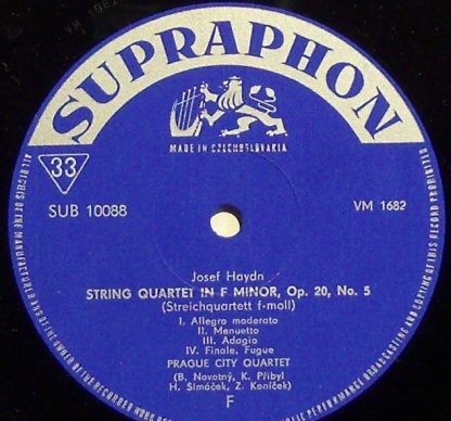 Supraphon SUB 10088 - Streichquartett F-Moll, Op. 20, Nr. 5/ Str - Image 3