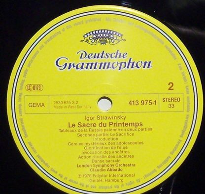 Deutsche Grammophon 413 975-1 - Le Sacre Du Printemps - Image 3