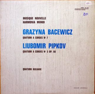 Harmonia Mundi HMO 30.708 - Quatuor A Cordes N° 7 / Quatuor A Co