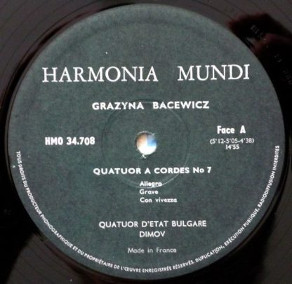 Harmonia Mundi HMO 30.708 - Quatuor A Cordes N° 7 / Quatuor A Co - Image 6