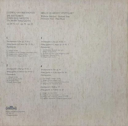 Intercord INT 185.751 - Die Mittleren Streichquartette Op. 59 Nr - Image 2