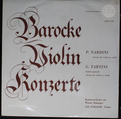 Amadeo AVRS 6142 - Barocke Violinkonzerte Von Nardini Und Tartin