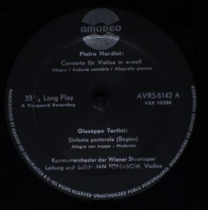 Amadeo AVRS 6142 - Barocke Violinkonzerte Von Nardini Und Tartin - Image 3