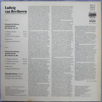 Eterna 7 29 214 - Klavierkonzerte Nr. 2 B-dur Op. 19 / Nr. 4 G-d - Image 2