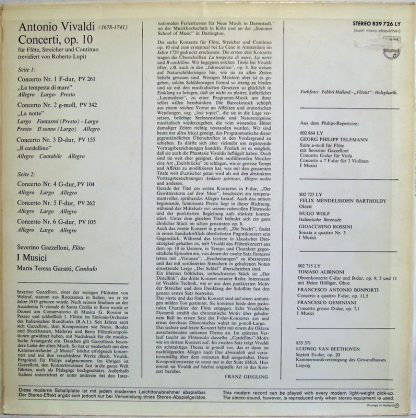 Philips 839.726 - Complete Flute Concertos Op. 10 - Image 2