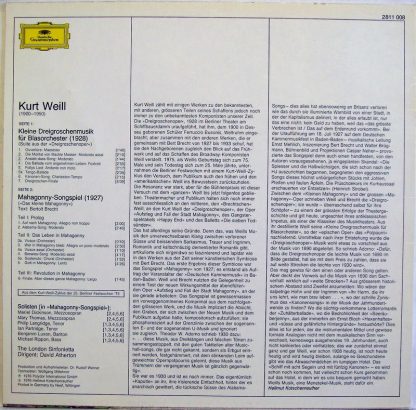 Deutsche Grammophon 2811 008 - Mahagonny-Songspiel / Kleine Drei - Image 2