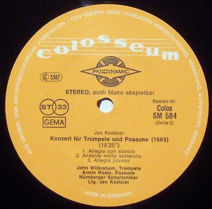 Colosseum COLOS SM 584 - Virtuose Bläsermusik Für Posaune Und Tr - Image 3