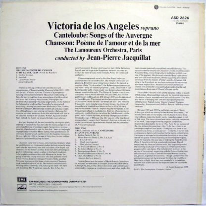 His Master's Voice ASD 2826 - Songs Of The Auvergne / Poème De L - Image 2