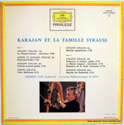 Deutsche Grammophon 2538 300 - Karajan Et la Famille Strauss - Image 2