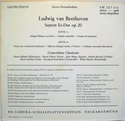 Sastruphon SM 007 016 - Septett Es-Dur Op.20 - Image 2