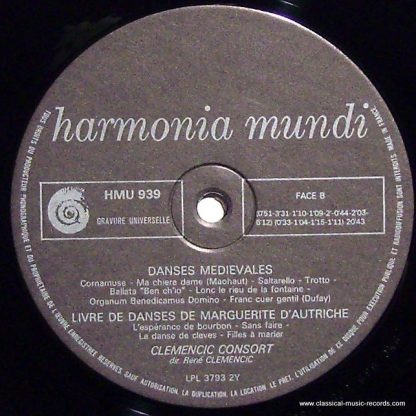 Deutsche Harmonia Mundi HMU 939 - Missa Sine Nomine - Danses Med - Image 4