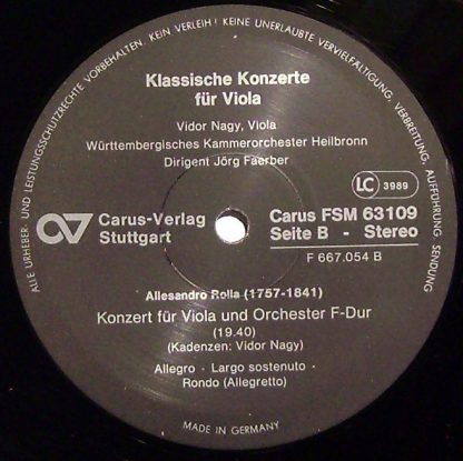 Carus FSM 63 109 - Klassische Konzerte Für Viola - Konzert C-Dur - Image 4