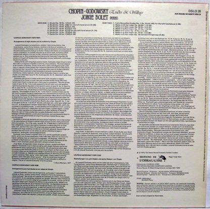 Éditions De L'Oiseau-Lyre DSLO26 - Chopin ~ Godowsky Etudes & Wa - Image 4