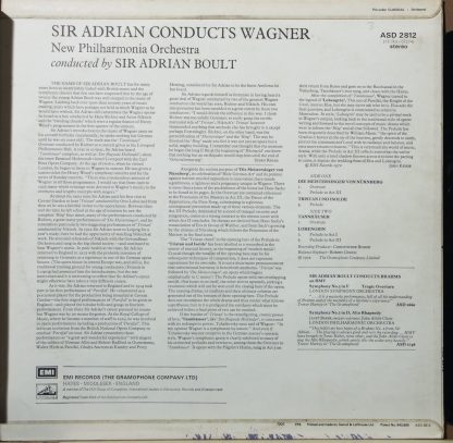 His Master's Voice ASD 2812 - Sir Adrian Conducts Wagner - Image 2