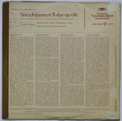 Deutsche Grammophon LPM 18 168 - Streichquartett B-dur Op. 130 - Image 2