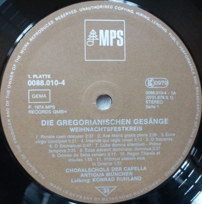 MPS 78 21985-2 - Gregorianische Gesänge - Gregorian Chants - Cha - Image 3