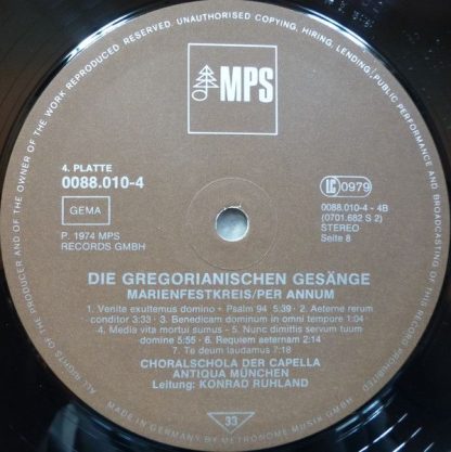MPS 78 21985-2 - Gregorianische Gesänge - Gregorian Chants - Cha - Image 10