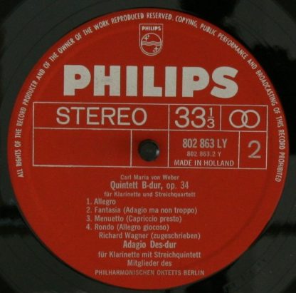 Philips 802 863 LY - Louis Spohr, Carl Maria von Weber, Richard - Image 4