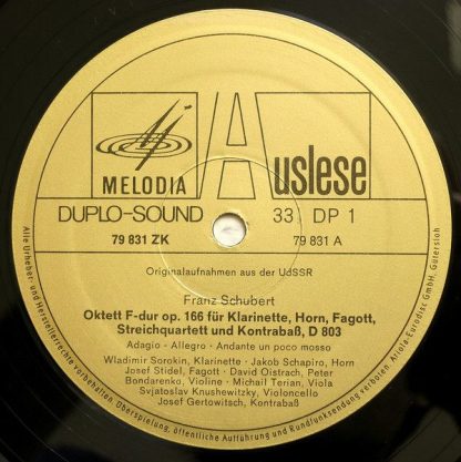 Eurodisc 79 831 ZK - Oktett In F-Dur Op. 166 - Image 4