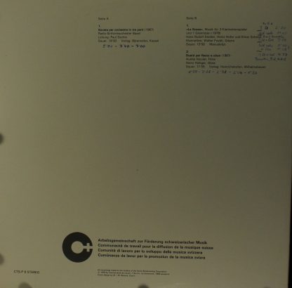 Communauté pour la Musique Suisse CTS-P 6 - Sonata Per Orchestra - Image 2