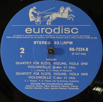 Eurodisc OQ-7224-K - Die Quartett Fur Flote Und Stretch - Image 4