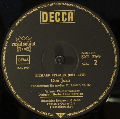 DECCA SXL 2269 - Romeo Und Julia • Don Juan - Image 4