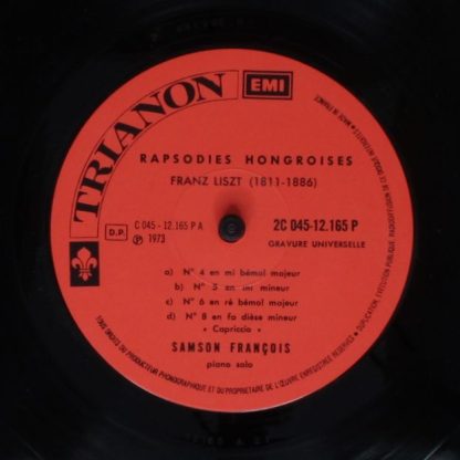 Trianon 2C 045-12165 - Liszt ∙ Rhapsodies Hongroises ∙ Samson Fr - Image 3