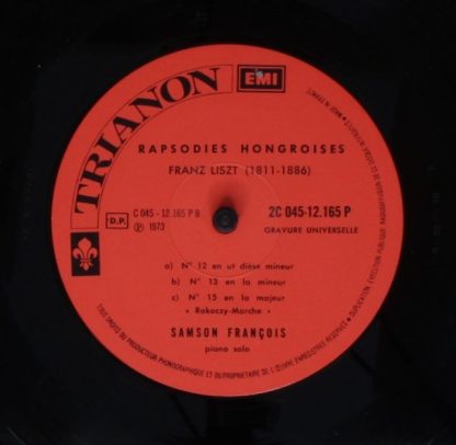 Trianon 2C 045-12165 - Liszt ∙ Rhapsodies Hongroises ∙ Samson Fr - Image 4