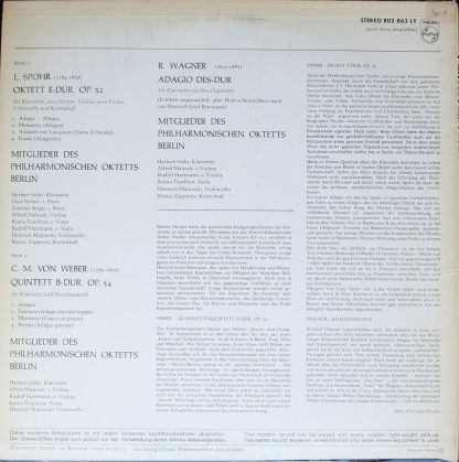 Philips 802 863 LY - Louis Spohr, Carl Maria von Weber, Richard - Image 2