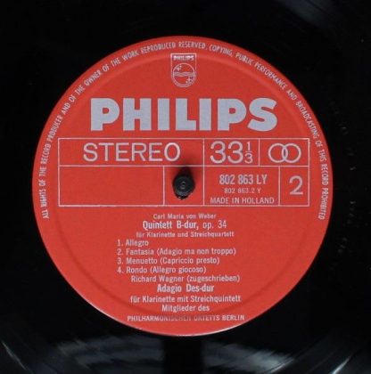 Philips 802 863 LY - Louis Spohr, Carl Maria von Weber, Richard - Image 4