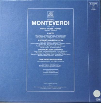 Das Alte Werk 6.35377 - Orfeo - Ulisse - Poppea - Image 2