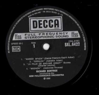 DECCA SXL 6422 - French Opera Overtures - Image 3