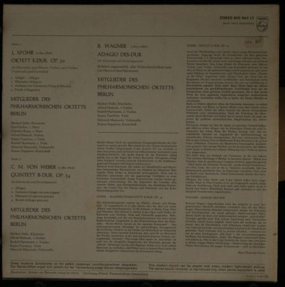 Philips 802 863 LY - Louis Spohr, Carl Maria von Weber, Richard - Image 2