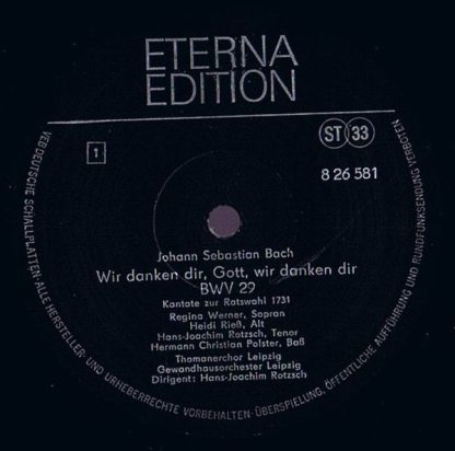 Eterna 8 26 581 - Johann Sebastian Bach, Regina Werner, Heidi Ri - Image 3