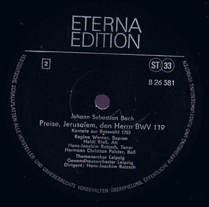 Eterna 8 26 581 - Johann Sebastian Bach, Regina Werner, Heidi Ri - Image 4