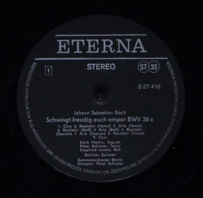 Eterna 8 27 416 - Johann Sebastian Bach, Edith Mathis, Peter Sch - Image 3