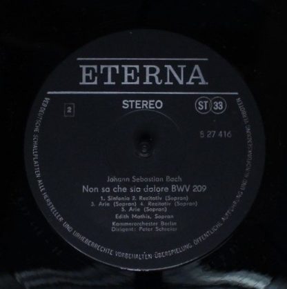 Eterna 8 27 416 - Johann Sebastian Bach, Edith Mathis, Peter Sch - Image 4